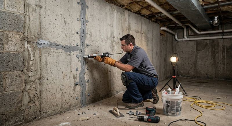 Basement Crack Repair in Woodbridge, VA