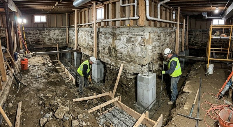 Basement Underpinning in Woodbridge, VA
