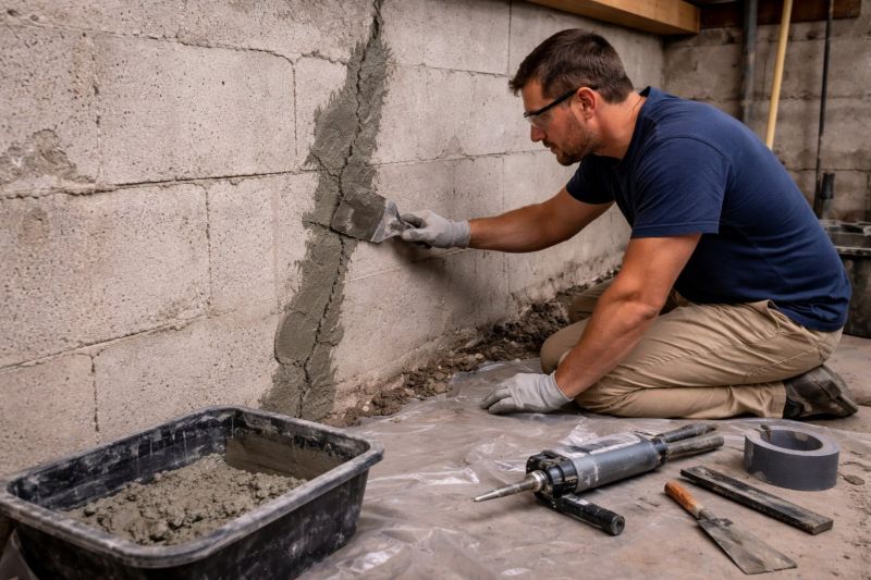 Foundation Crack Repair in Cabin John, MD