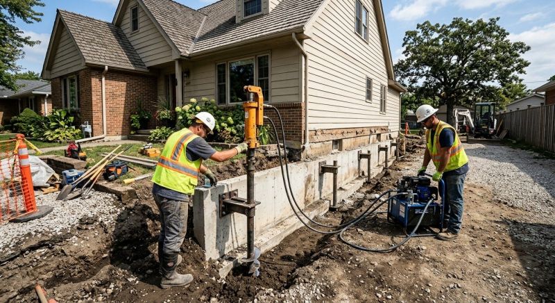 Foundation Stabilizing in Triangle, VA