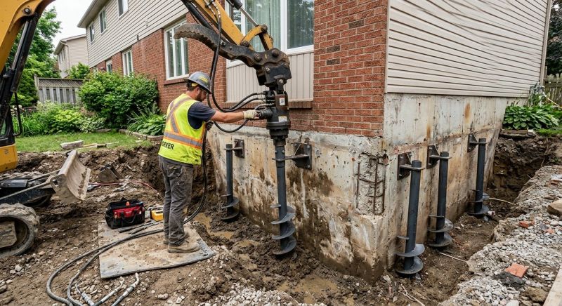 Helical Piers Installation in Woodbridge, VA