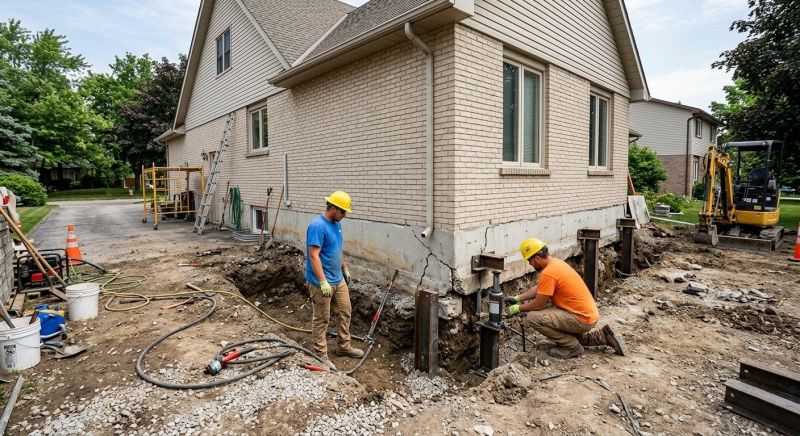 Helical Piers Installation in Woodbridge, VA