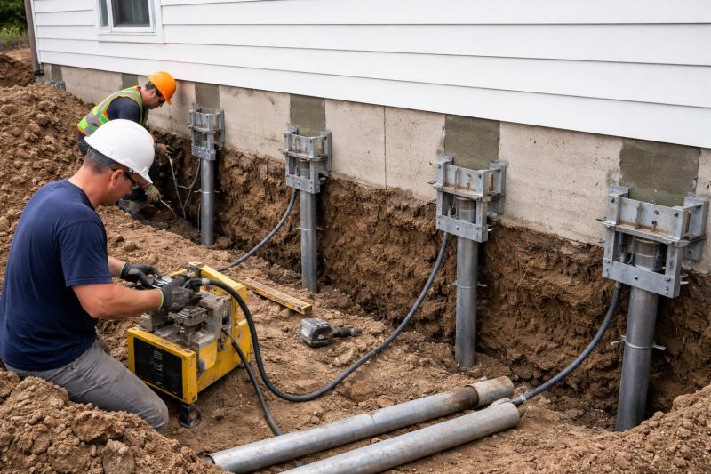 Helical Piers Installation in Woodbridge, VA
