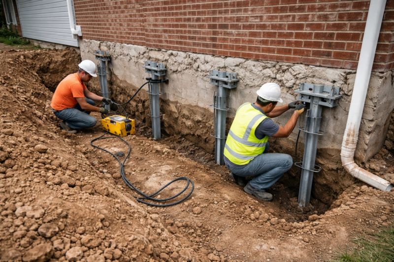 Helical Piers Installation in Woodbridge, VA