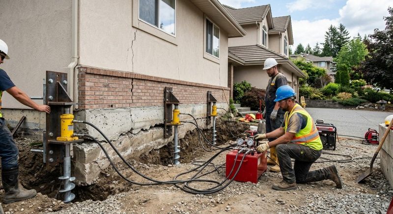 Sinking Foundation Lifting in Woodbridge, VA