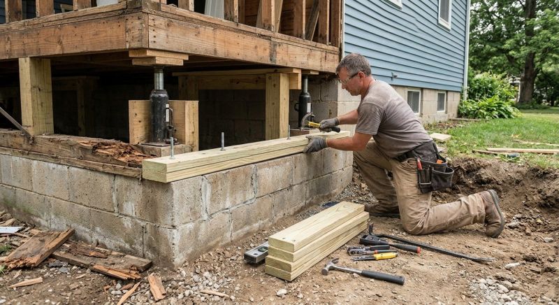 Sinking Foundation Repair in Burke, VA