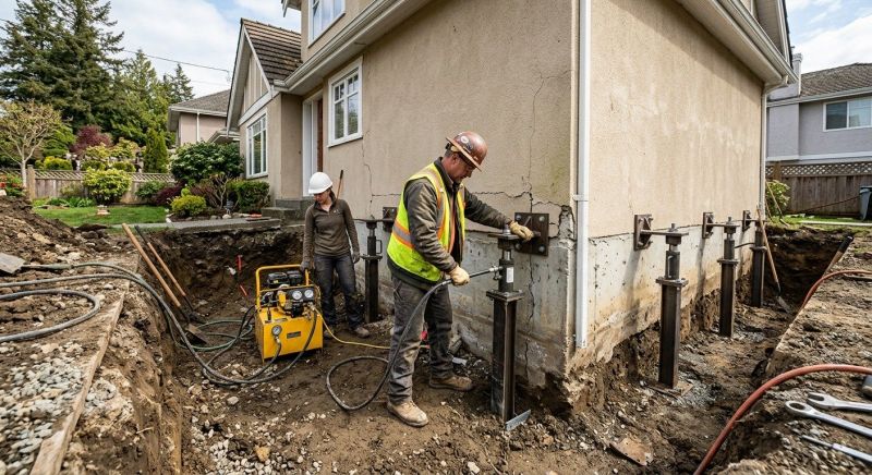 Sinking Foundation Repair in Falls Church, VA