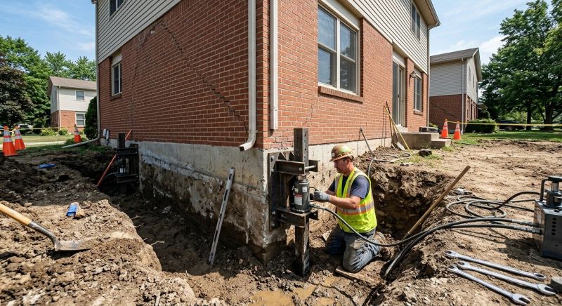 Sinking Foundation Repair in Falls Church, VA