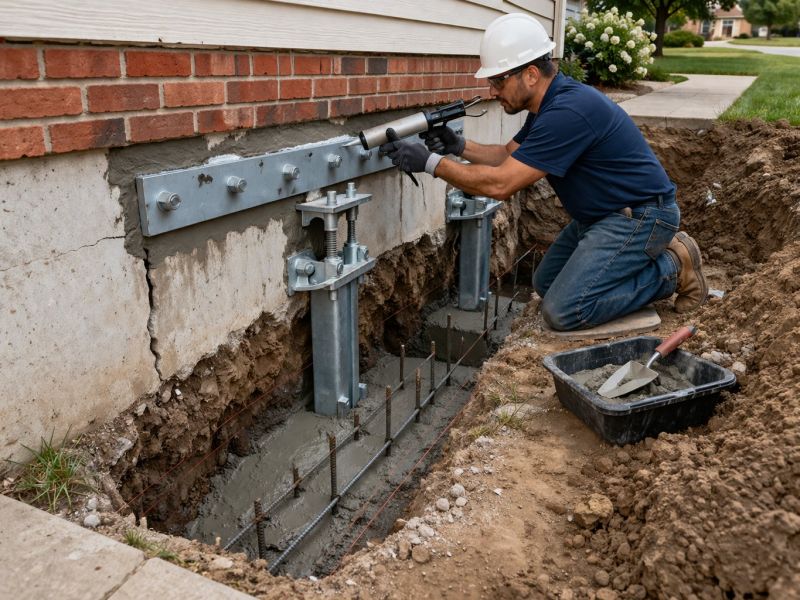 Sinking Foundation Repair in Lorton, VA