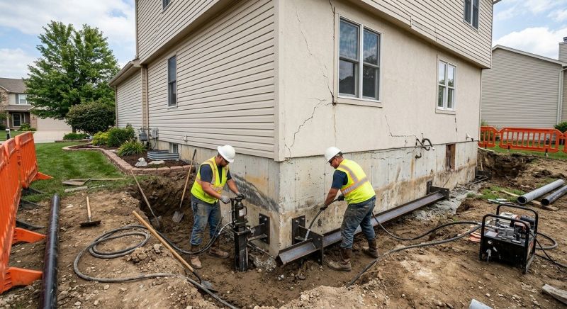 Sinking Foundation Repair in Triangle, VA